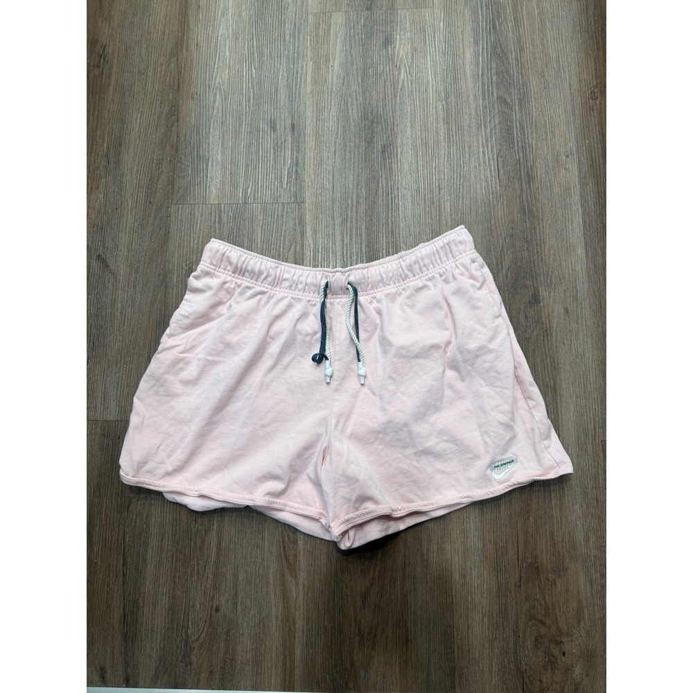 Nike‎ Sportswear Gym Vintage Shorts Womens 1X Light Pink Drawstring Raw Hem